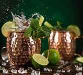 MyOnearth Copper Mug- Hand hammered Natural - Set of 2